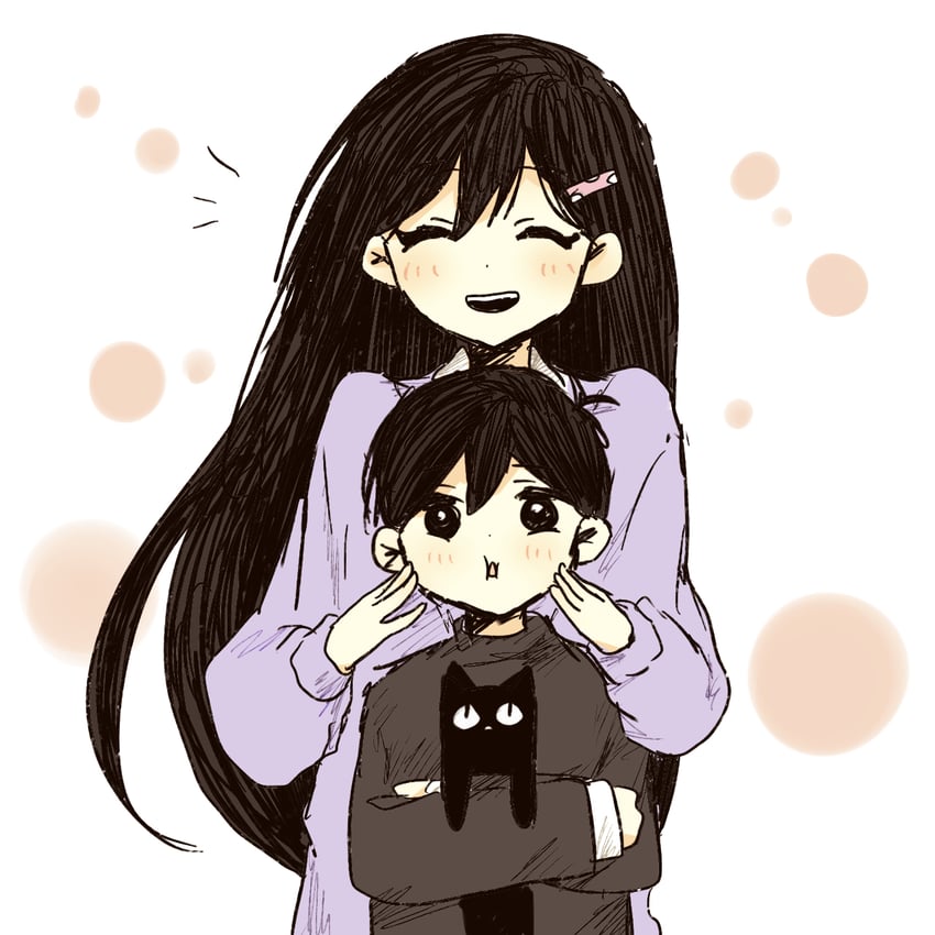sunny, mari, and mewo (omori) drawn by migimiya_yoru