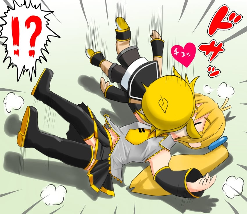 kagamine len and akita neru (vocaloid) drawn by naccha_(nawacchi)