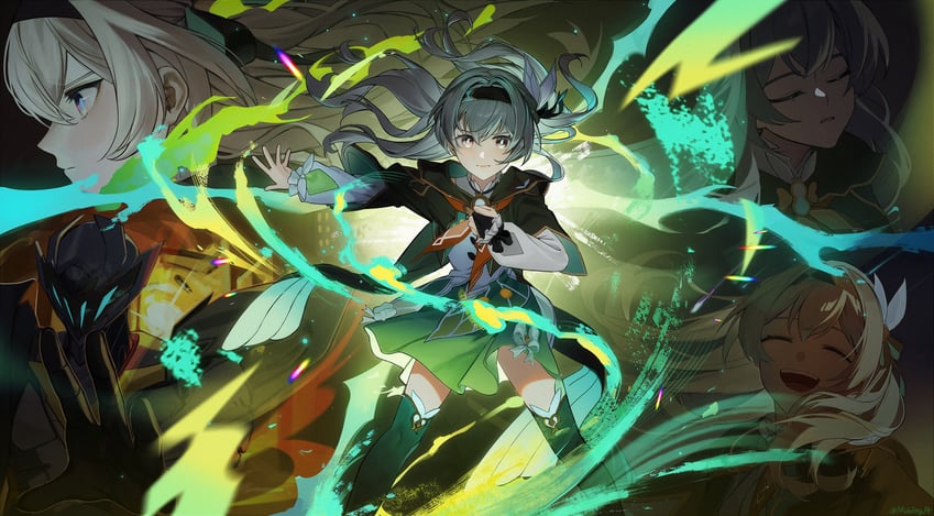firefly and sam (honkai and 1 more) drawn by mobiling