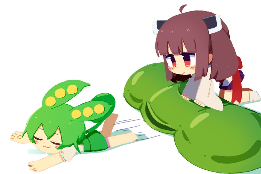 touhoku kiritan and zundamon (voiceroid and 1 more) drawn by konohoshi