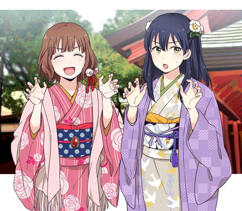 ichigyou ruri and kadenokouji misuzu (hello world) drawn by higashi_ringo