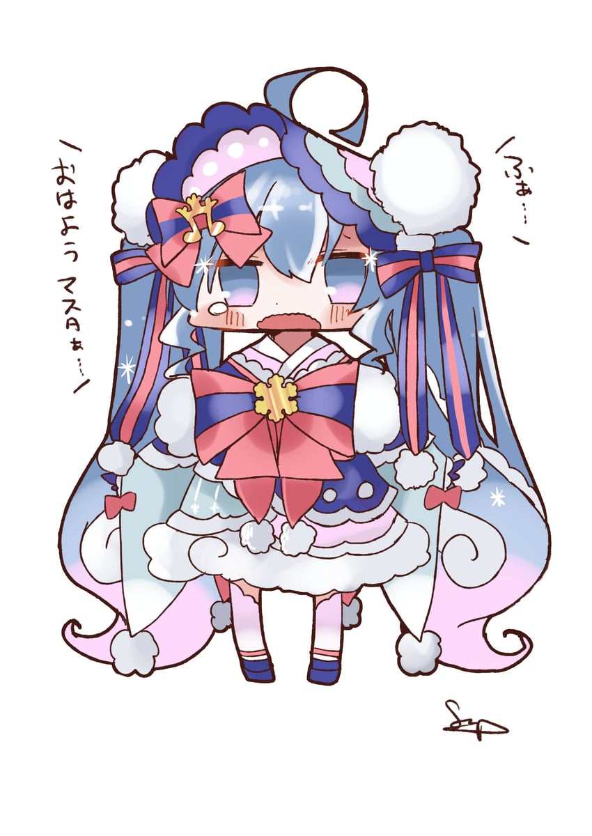 hatsune miku and yuki miku (vocaloid) drawn by shimashiro_itsuki