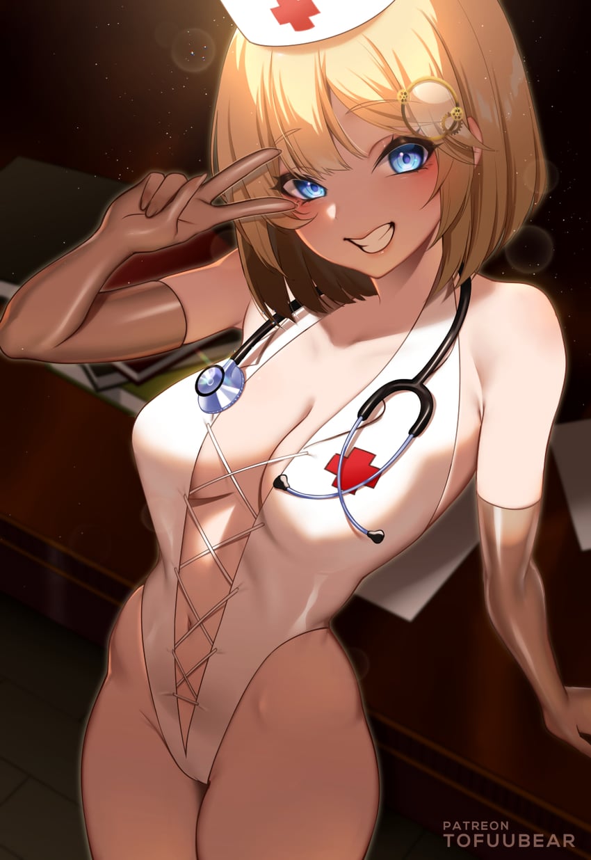 watson amelia (hololive and 1 more) drawn by tofuubear