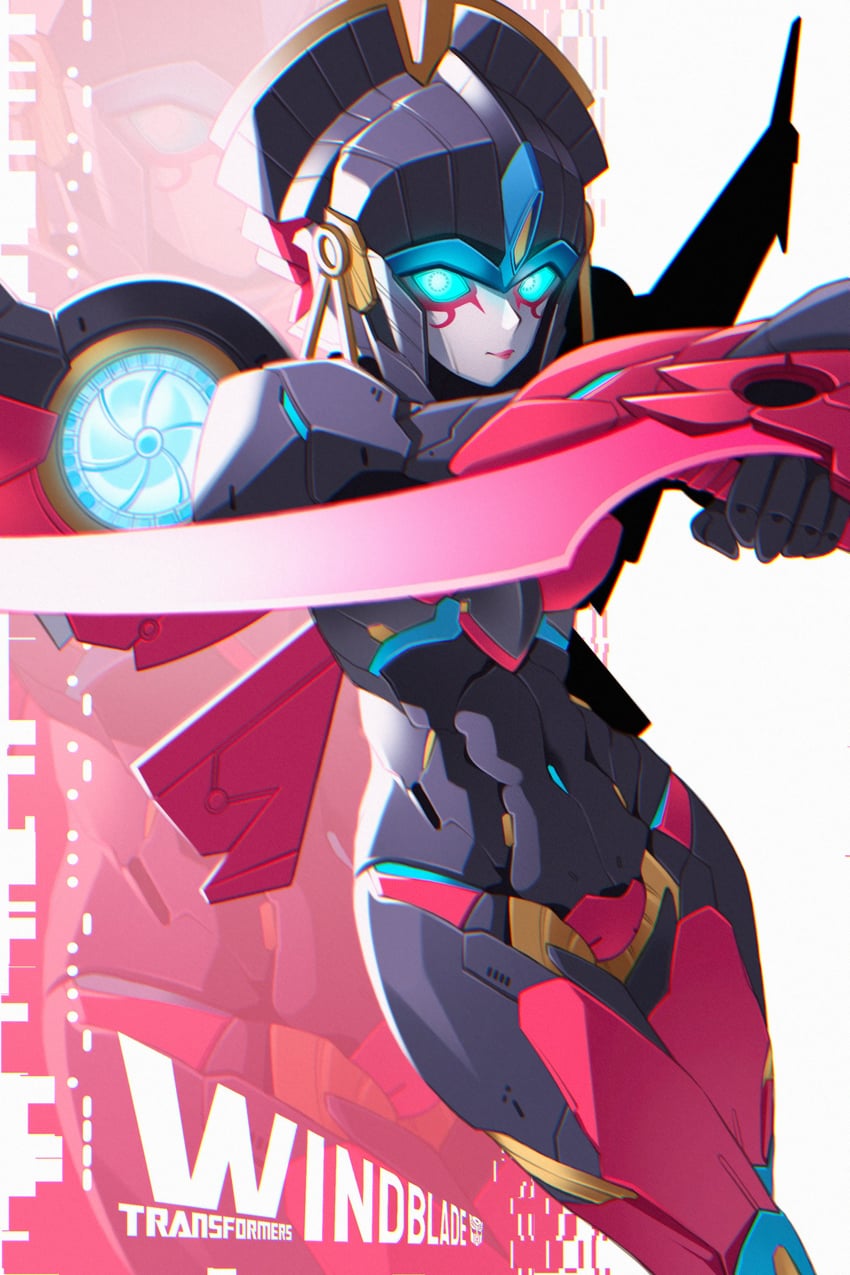 windblade and flame toys windblade (transformers and 1 more) drawn by zhengqi_zhizi_sg