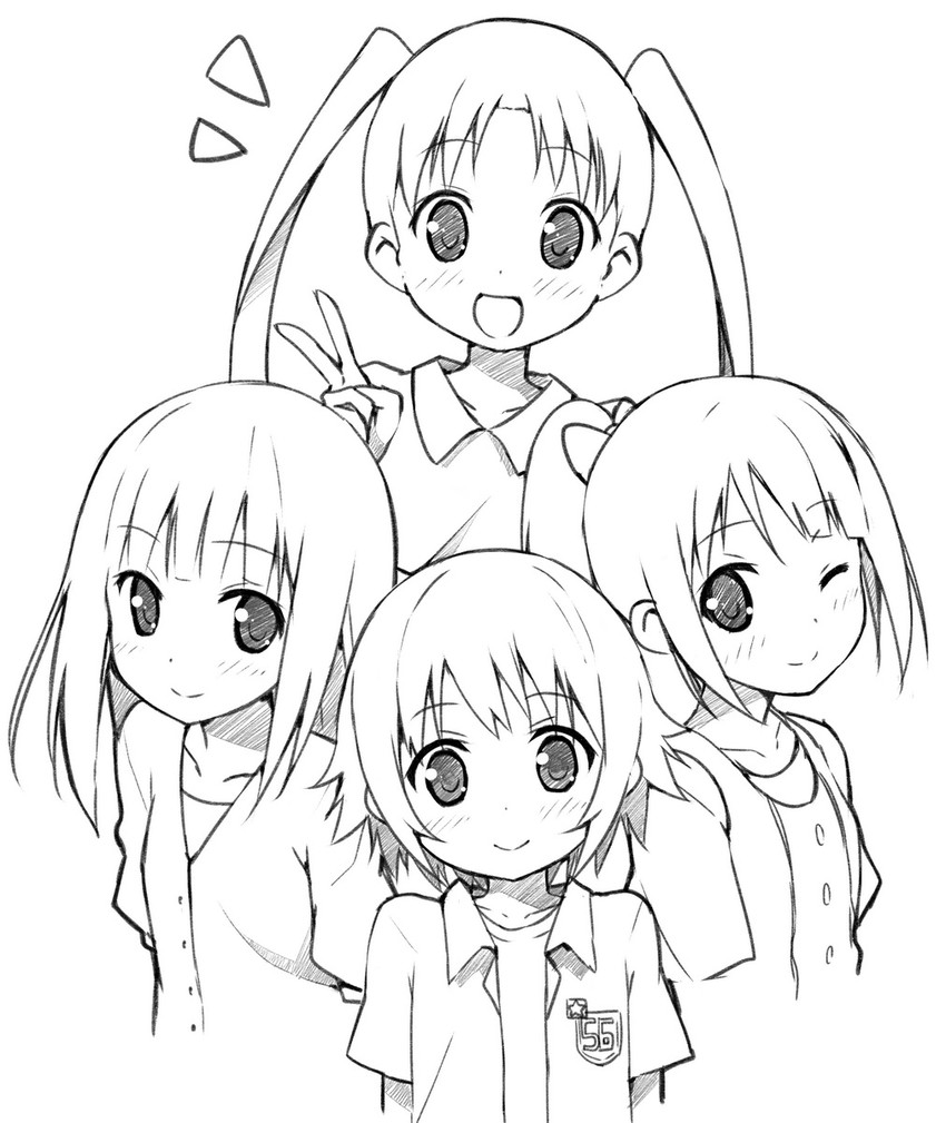 sawatari fuu, sakurada maon, hanawa kaoru, and okazaki norie (tamayura) drawn by sky-freedom