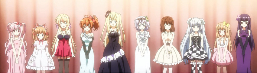 shiina kokomi, chloe lemaire, asahina momoko, yuuki nae, murakami fumio, and 5 more (girlfriend and 1 more)