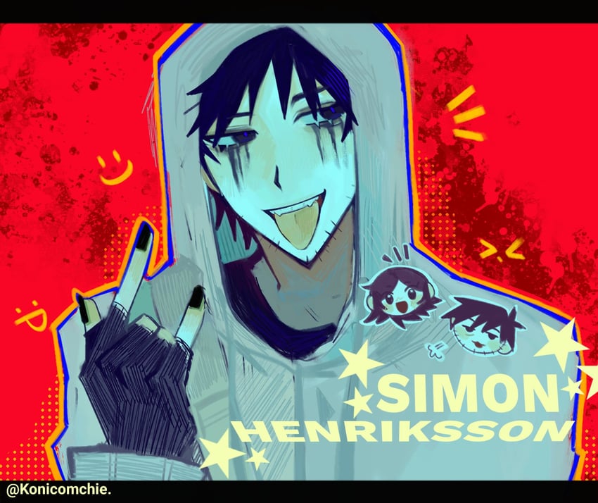 simon henriksson, david leatherhoff, and sophie (cry of fear) drawn by konicomchiee