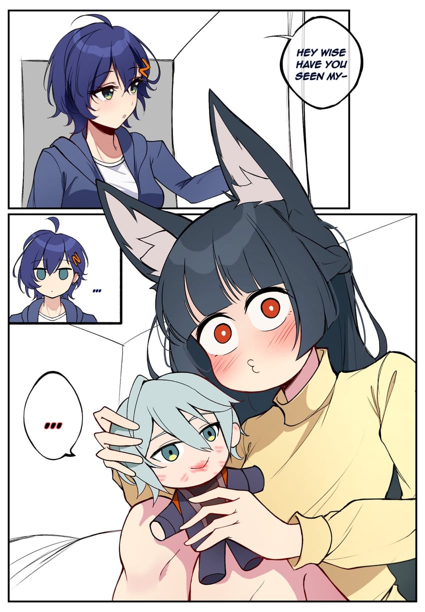 hoshimi miyabi, belle, and wise (zenless zone zero) drawn by midori_(midori13579)