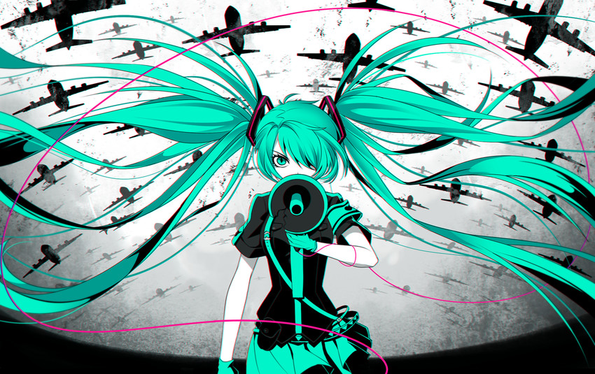 hatsune miku (vocaloid and 1 more) drawn by rimuu