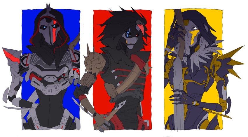 ash, mercenary mystique ash, fallen angel ash, and chain of command ash (apex legends) drawn by ruu47