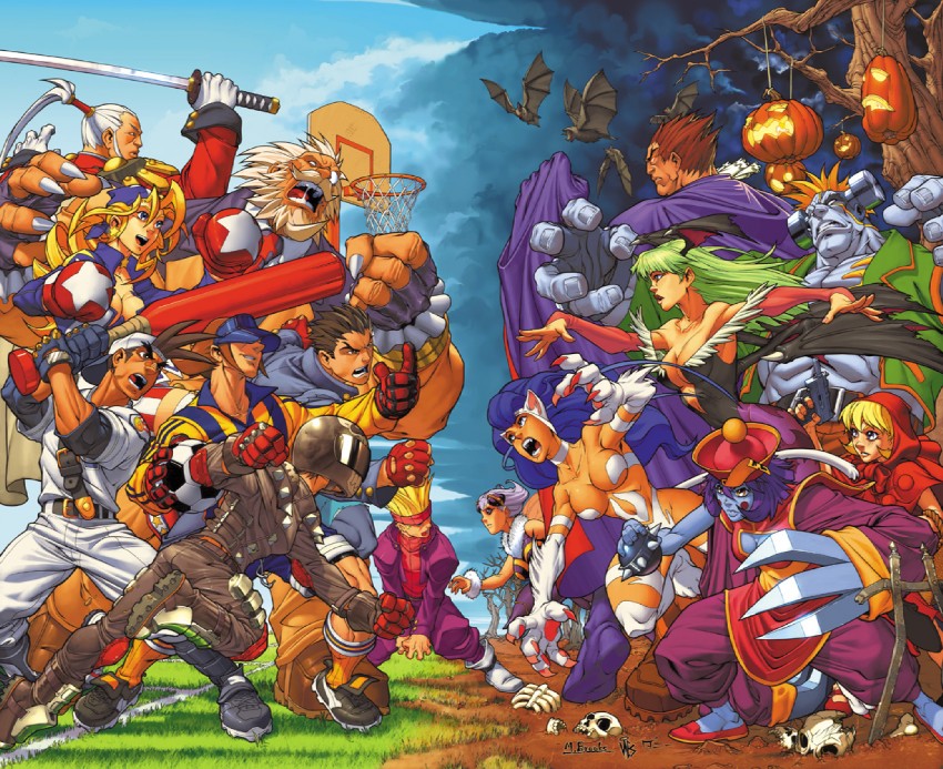 morrigan aensland, felicia, hsien-ko, b.b. hood, q-bee, and 10 more (darkstalkers and 3 more) drawn by mark_brooks