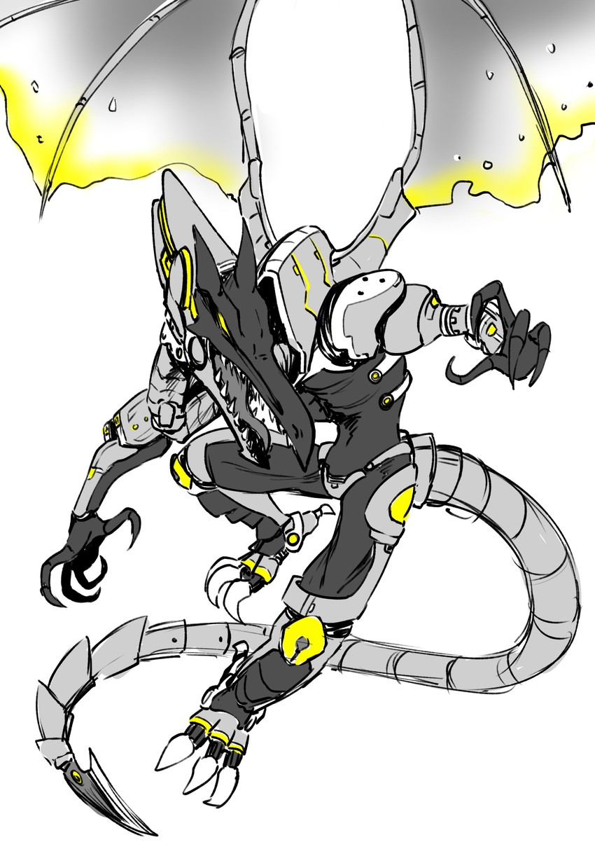 ridley and meta ridley (metroid) drawn by captainanaugi