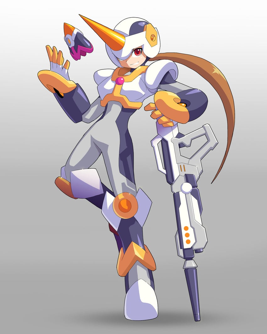 aile and model w (mega man and 1 more) drawn by ultimatemaverickx