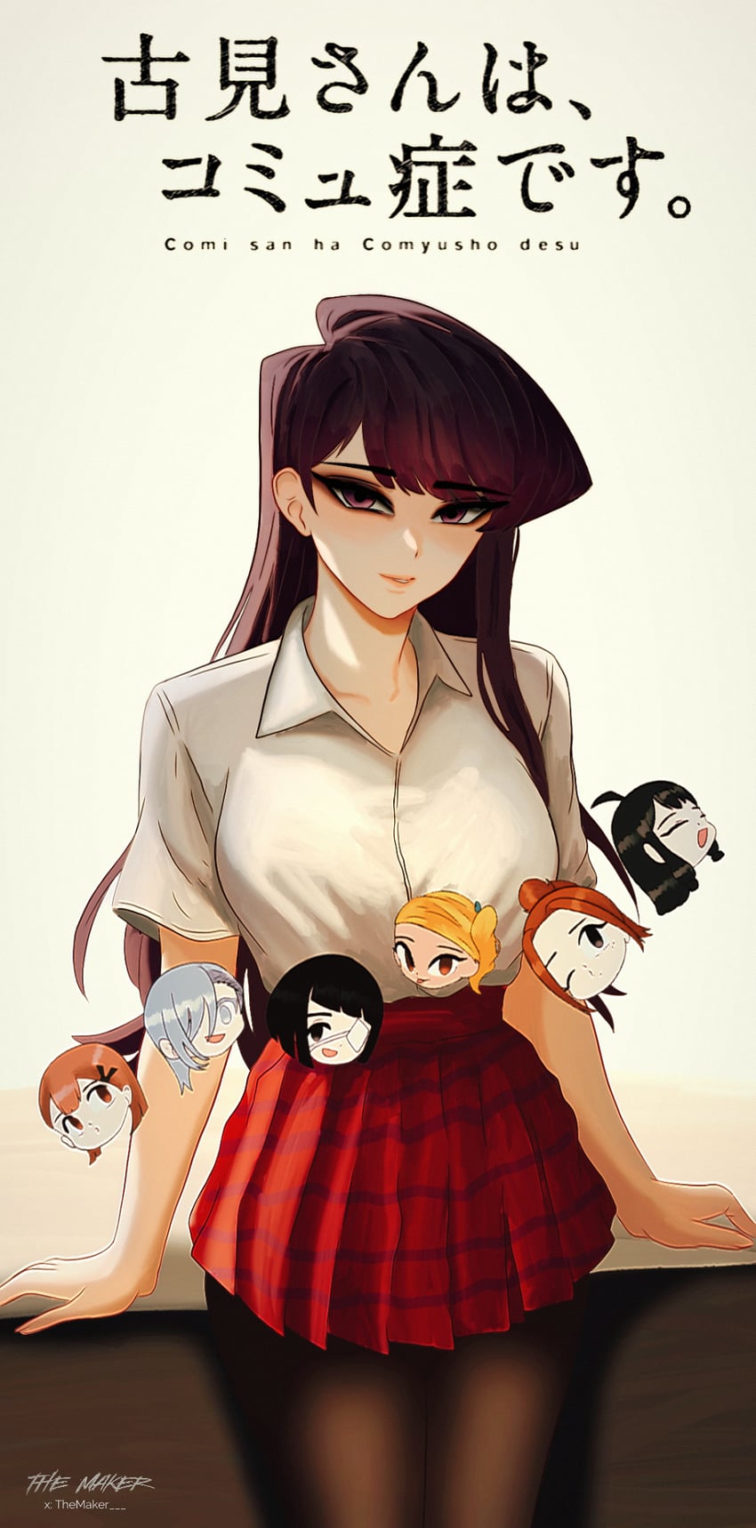 komi shouko (komi-san wa komyushou desu) drawn by themaker