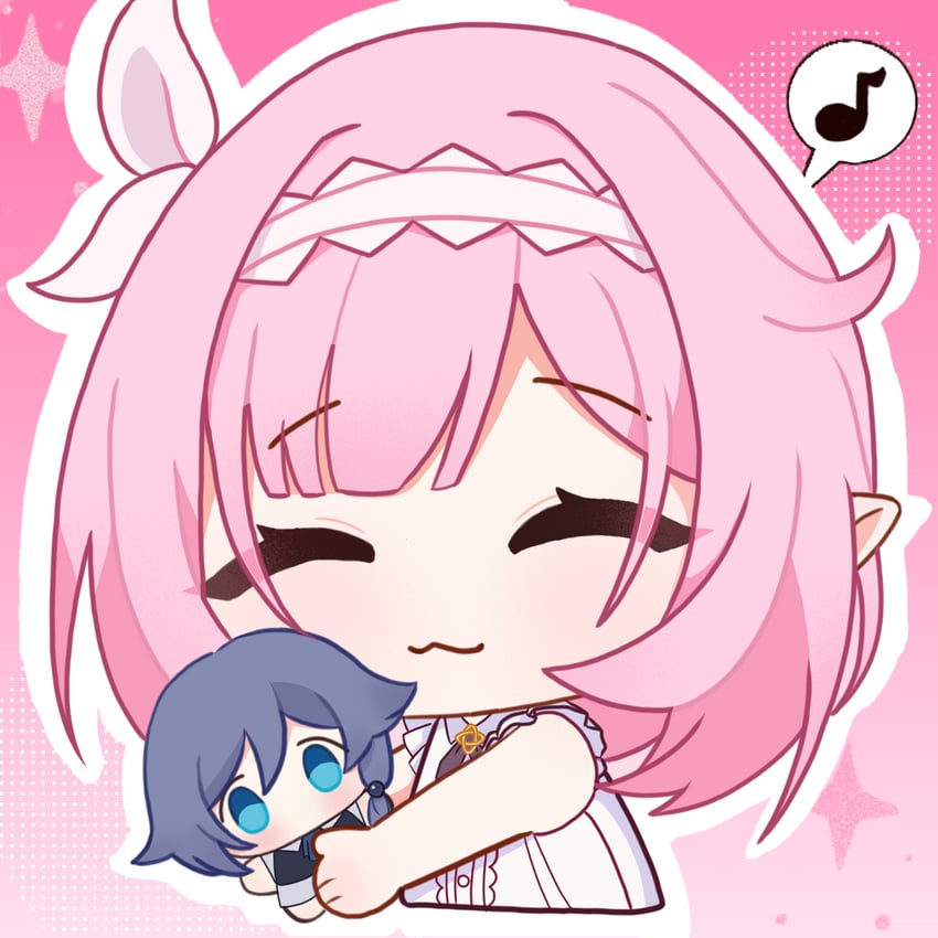 elysia and fu hua (honkai and 1 more) drawn by bao_mu_mianyang