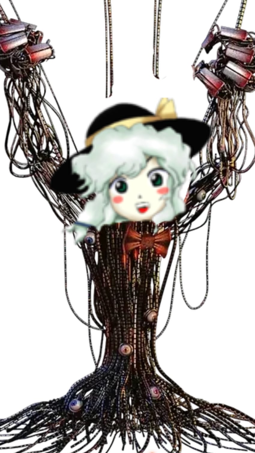 komeiji koishi and molten freddy (touhou and 1 more) drawn by scott_cawthon and zun_(artist)