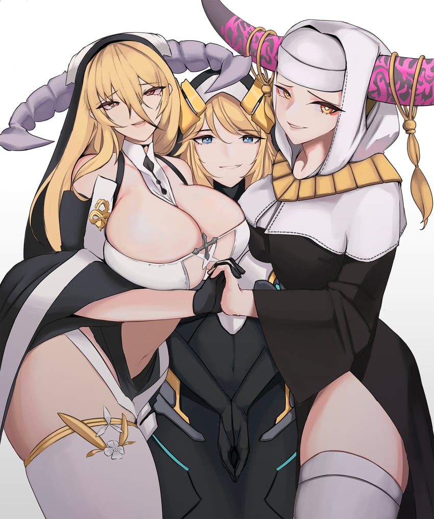 sessyoin kiara, implacable, and rapunzel (fate and 5 more) drawn by momofoo
