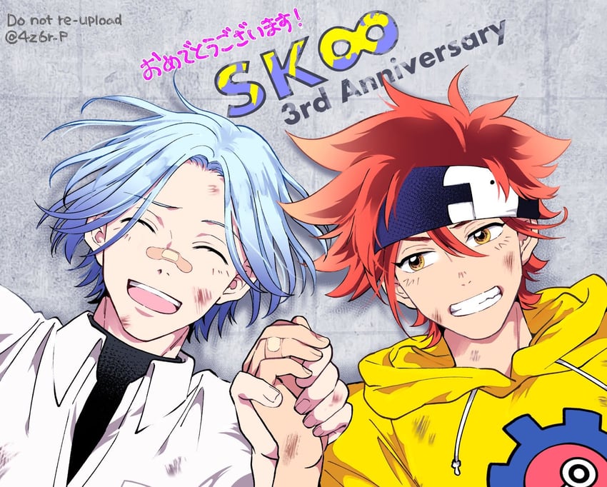 kyan reki and hasegawa langa (sk8 the infinity) drawn by rokuri