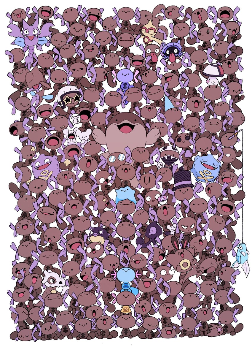 ditto, wooper, clodsire, sentret, cubone, and 15 more (pokemon) drawn by pauldrawsart