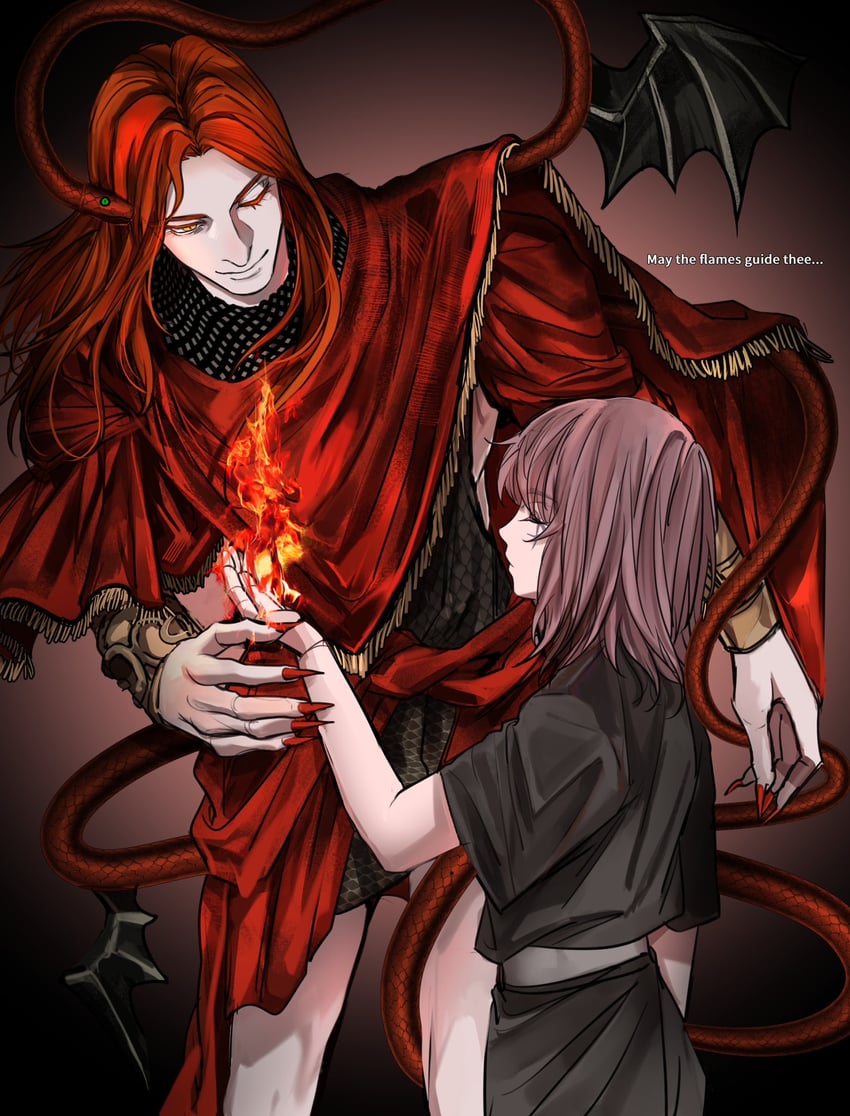 melina and messmer the impaler (elden ring and 1 more) drawn by affectbitter