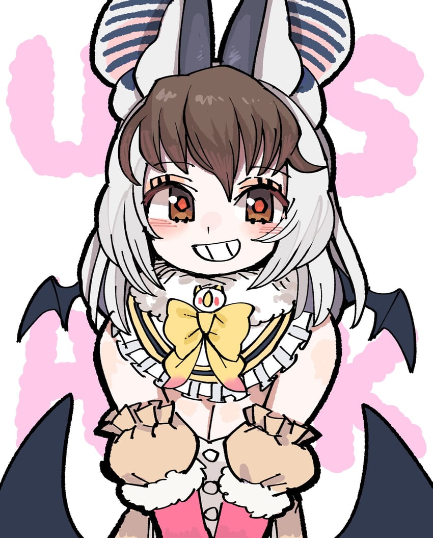 brown long-eared bat (kemono friends and 1 more) drawn by kanmoku-san
