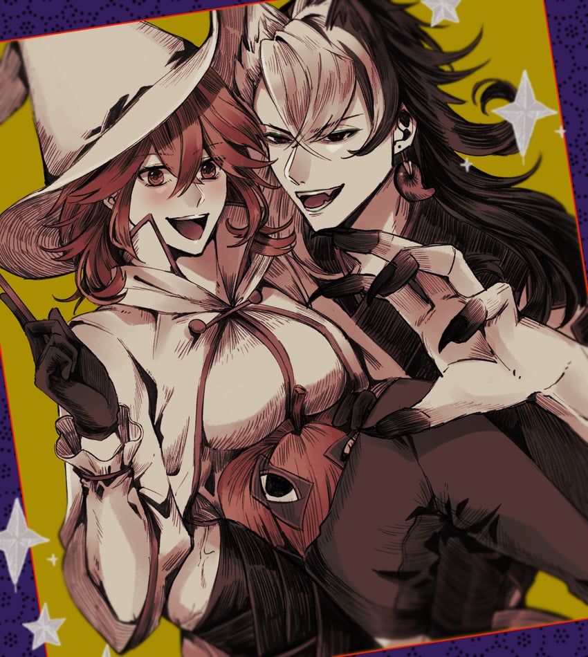 fujimaru ritsuka and ashiya douman (fate and 1 more) drawn by nekko_chaaaaan