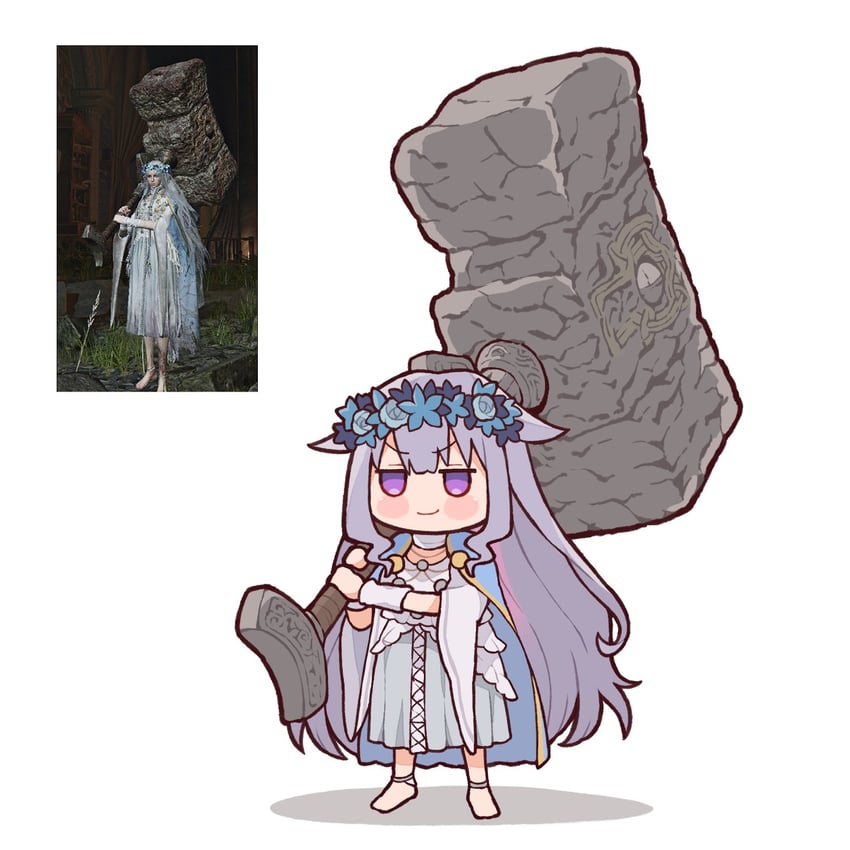 koseki bijou and revenant (hololive and 3 more) drawn by kukie-nyan