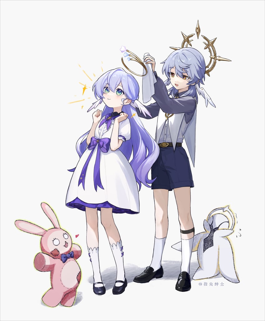 robin and sunday (honkai and 1 more) drawn by fingertip_gentleman
