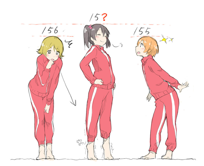 yazawa nico, hoshizora rin, and koizumi hanayo (love live! and 1 more) drawn by kasa_list