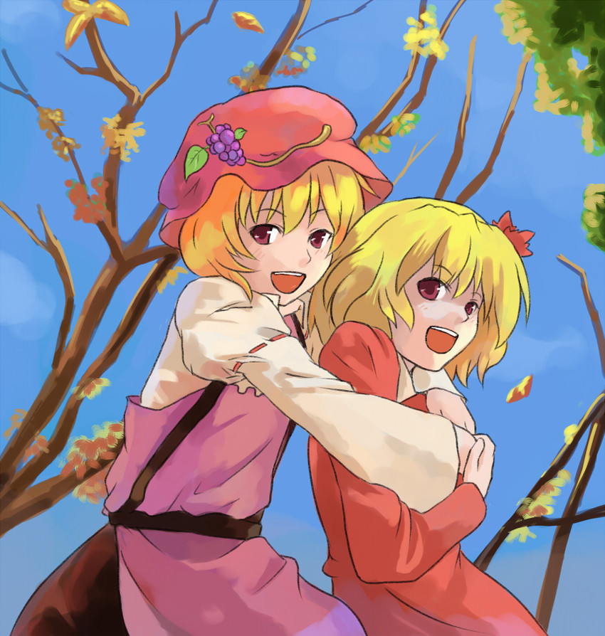 aki minoriko and aki shizuha (touhou) drawn by shibasaki_shouji