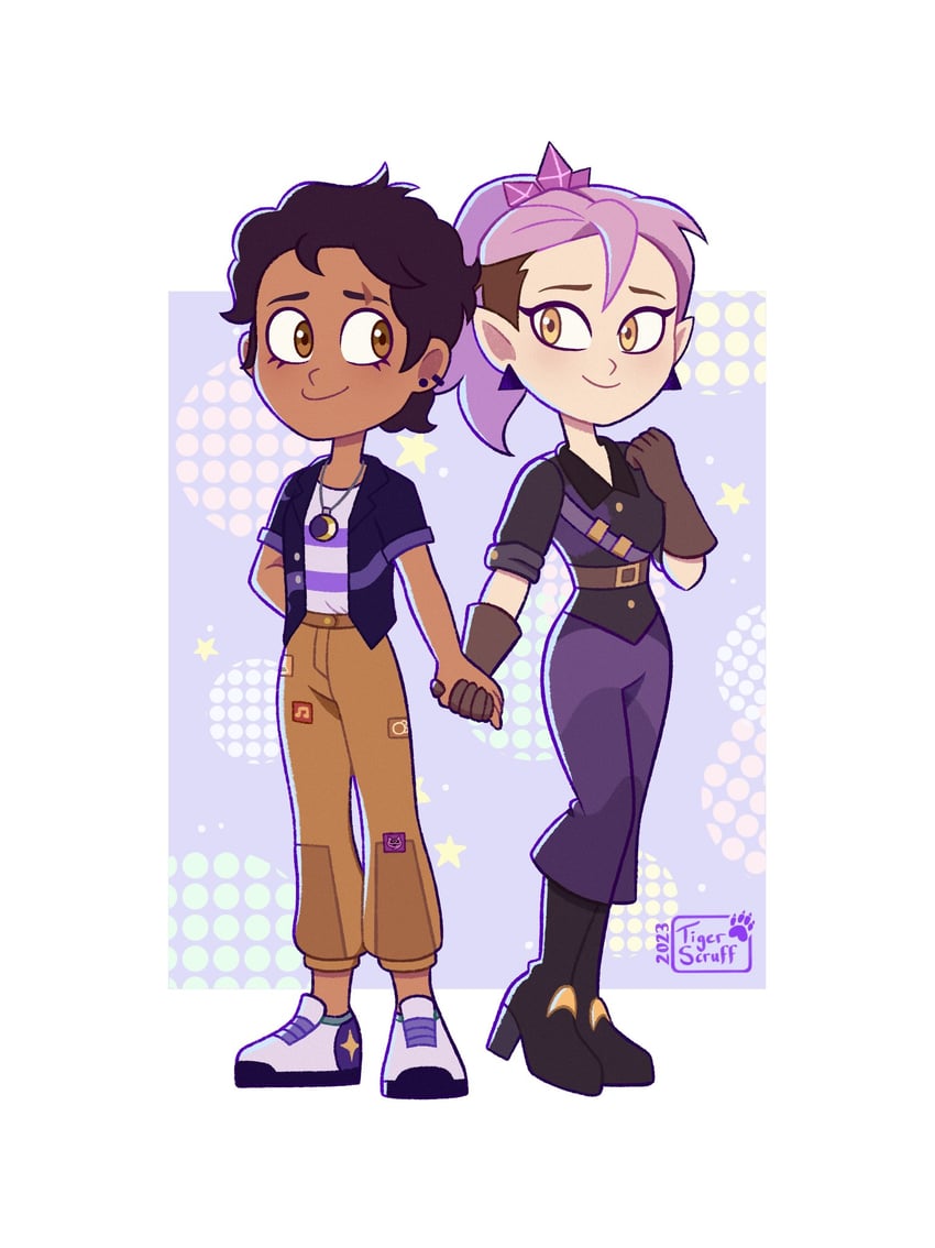 luz noceda and amity blight (the owl house) drawn by tiger_scruff