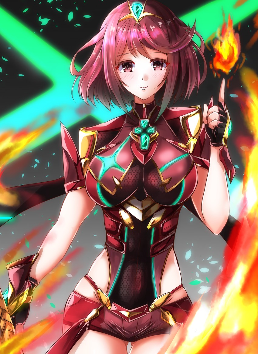 pyra (xenoblade chronicles and 1 more) drawn by kentan_(kingtaiki)