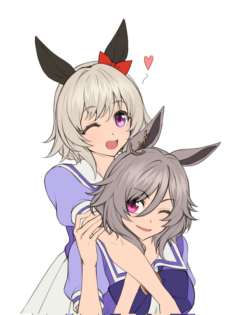 curren chan and perry steam (umamusume and 1 more) drawn by fukuro_(maruaru00)