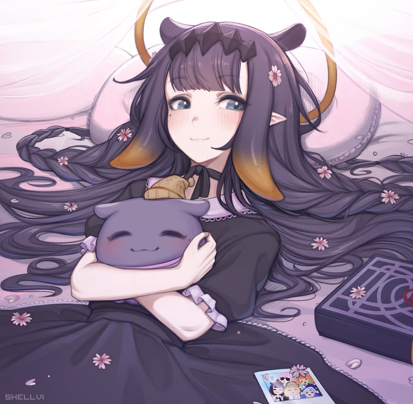 gawr gura, mori calliope, ninomae ina'nis, takanashi kiara, watson amelia, and 1 more (hololive and 1 more) drawn by shellvi