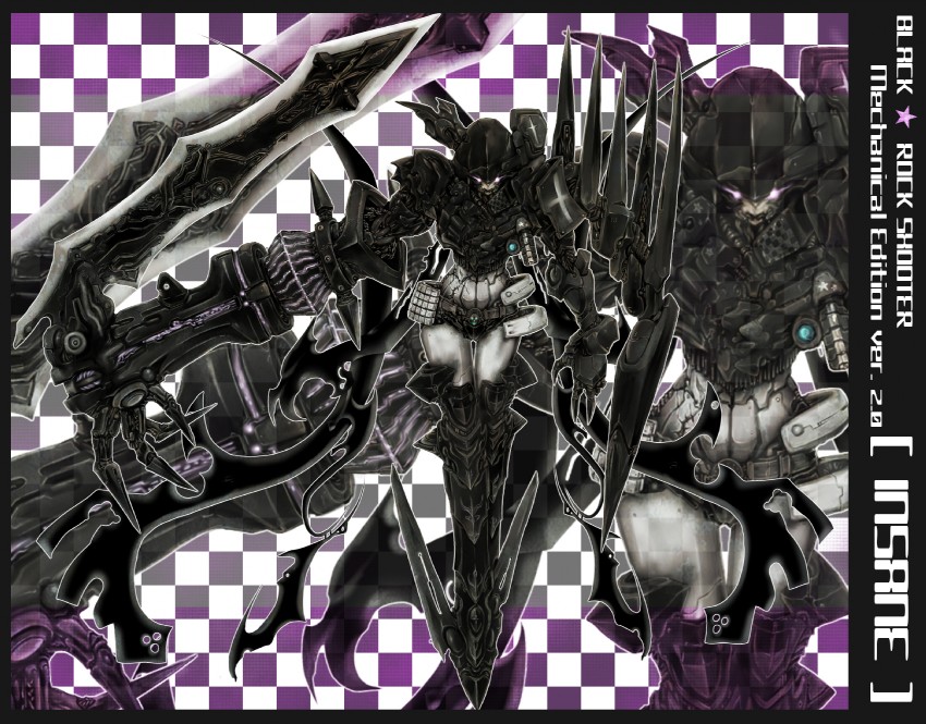 insane black rock shooter (black rock shooter) drawn by ledjoker07