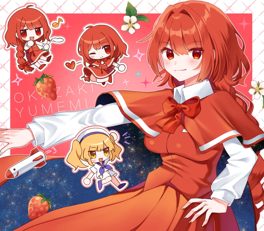 okazaki yumemi and kitashirakawa chiyuri (touhou) drawn by milll_77