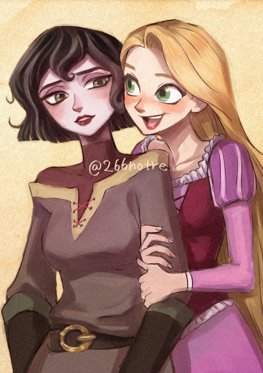 rapunzel and cassandra (tangled and 1 more) drawn by 266notre
