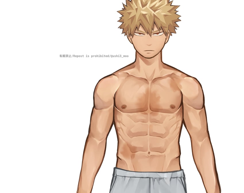 bakugou katsuki (boku no hero academia) drawn by ushi3_moo