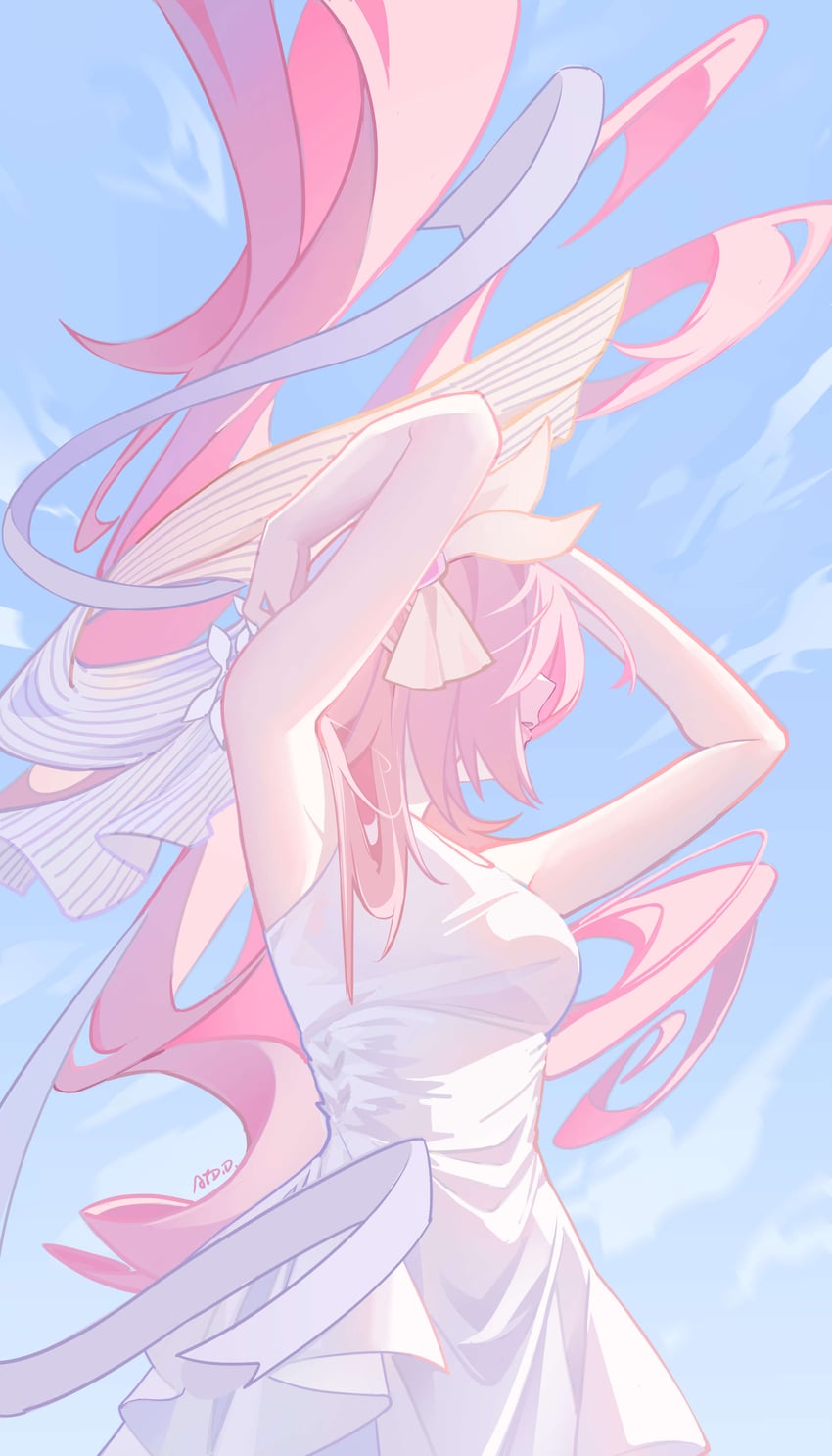 elysia (honkai and 1 more) drawn by ai_dongdong