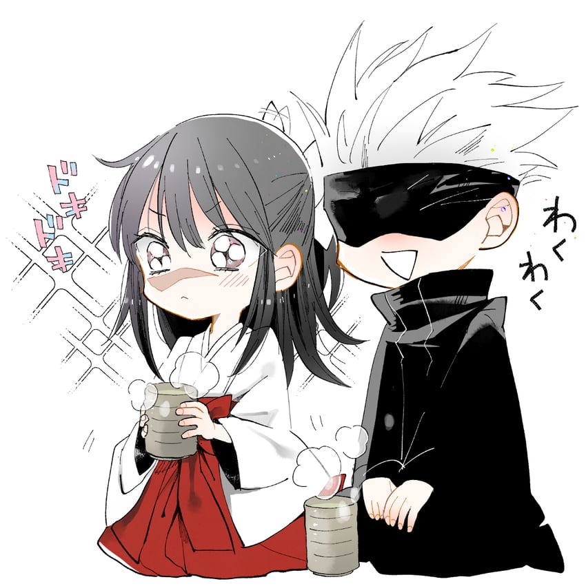 gojou satoru and iori utahime (jujutsu kaisen) drawn by noctis341