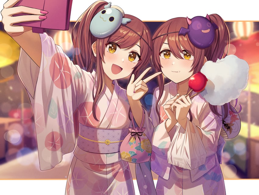 osaki amana and osaki tenka (idolmaster and 1 more) drawn by kurageso