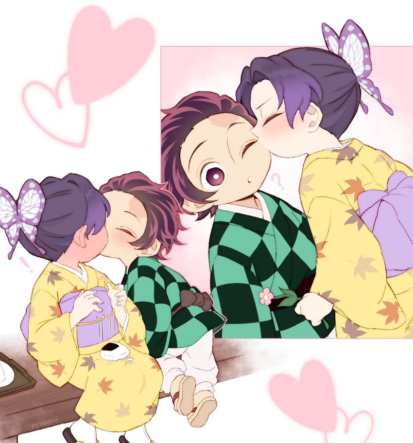 kochou shinobu and kamado tanjirou (kimetsu no yaiba) drawn by user_fhwv8447