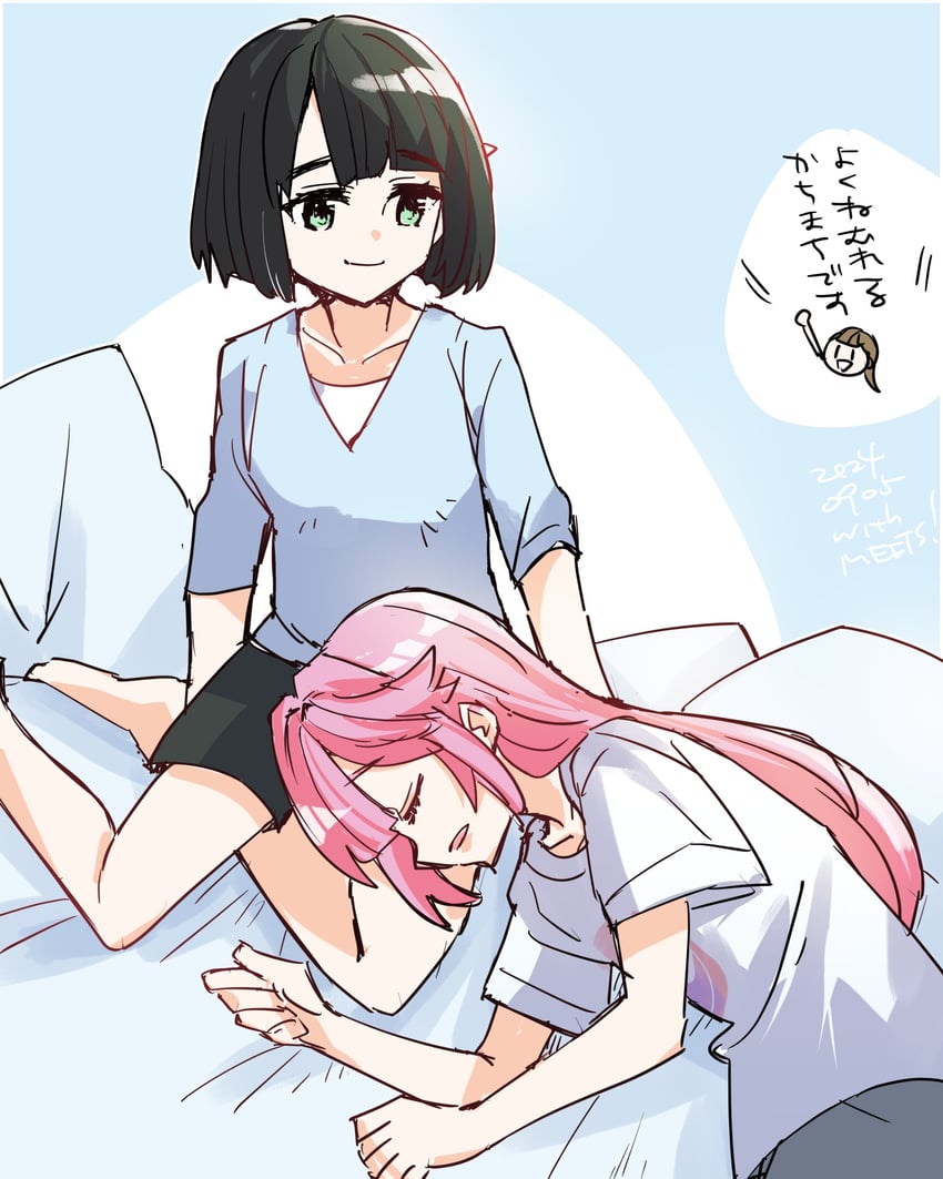 momose ginko, anyoji hime, and kachimachi kosuzu (love live! and 1 more) drawn by kanduki_kamibukuro