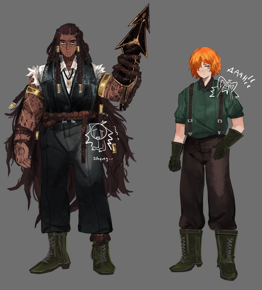 ishmael and queequeg (project moon and 1 more) drawn by sguk711