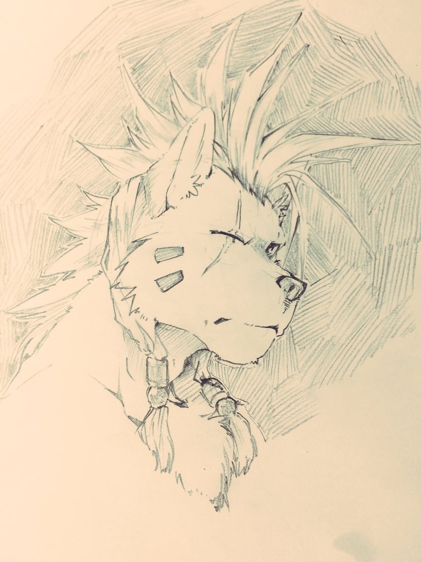 red xiii (final fantasy and 1 more) drawn by indeigo15