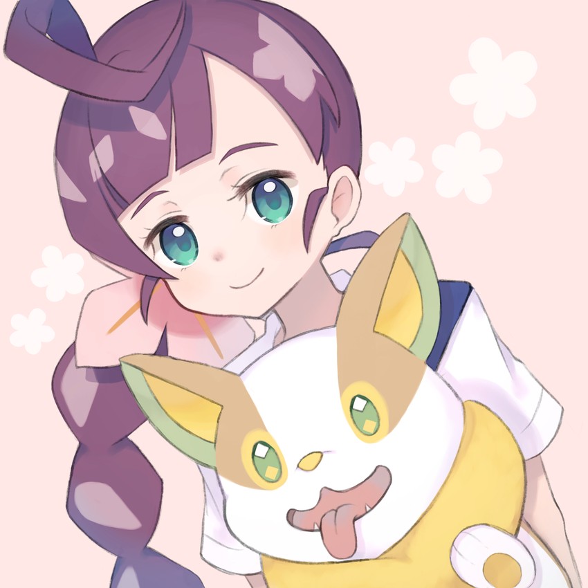 yamper and chloe (pokemon and 1 more) drawn by mhkan