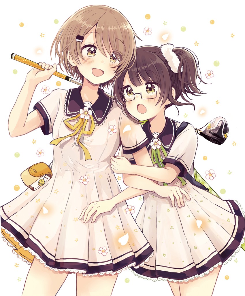 okamoto natsuhi and higuchi kaede (swing!!) drawn by sakura_oriko