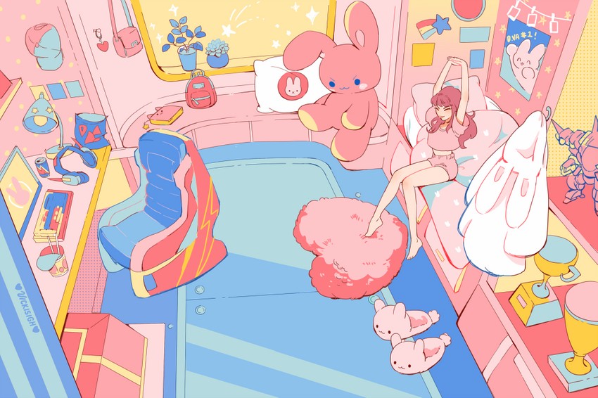 d.va (overwatch and 1 more) drawn by vicki_tsai