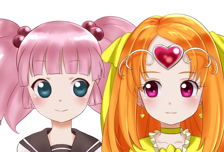 yoshikawa chinatsu, shirabe ako, cure muse, and ookubo rumi (precure and 2 more) drawn by needle_(needlebomb)