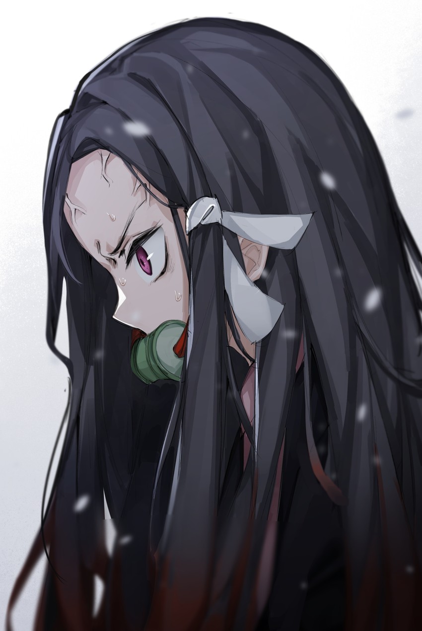 kamado nezuko (kimetsu no yaiba) drawn by hisha_(kan_moko)